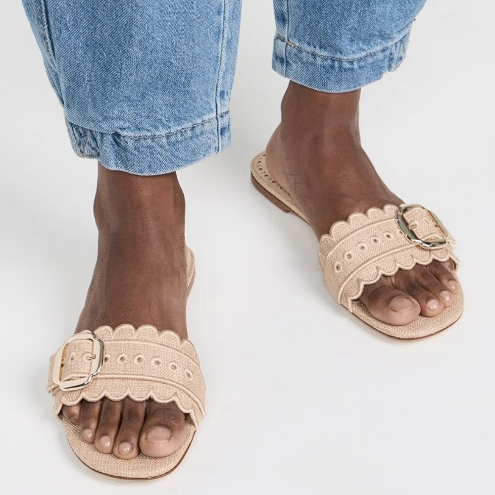 Larroude Ivy Broderie Slides